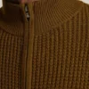 Waffelpullover mit durchgehendem Reißverschluss Waffelpullover mit durchgehendem Reißverschluss