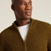 Waffelpullover mit durchgehendem Reißverschluss Waffelpullover mit durchgehendem Reißverschluss