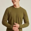 Waffelpullover mit Rundhalsausschnitt