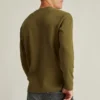 Waffelpullover mit Rundhalsausschnitt