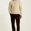 Waschbarer Baumwoll-Kaschmir-Pullover mit Viertelreißverschluss Waschbarer Baumwoll-Kaschmir-Pullover mit Viertelreißverschluss