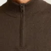 Waschbarer Baumwoll-Kaschmir-Pullover mit Viertelreißverschluss Waschbarer Baumwoll-Kaschmir-Pullover mit Viertelreißverschluss