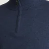 Waschbarer Baumwoll-Kaschmir-Pullover mit Viertelreißverschluss Waschbarer Baumwoll-Kaschmir-Pullover mit Viertelreißverschluss