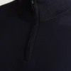 Waschbarer Baumwoll-Kaschmir-Pullover mit Viertelreißverschluss Waschbarer Baumwoll-Kaschmir-Pullover mit Viertelreißverschluss