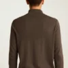 Waschbarer Baumwoll-Kaschmir-Pullover mit Viertelreißverschluss Waschbarer Baumwoll-Kaschmir-Pullover mit Viertelreißverschluss