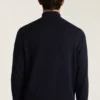 Waschbarer Baumwoll-Kaschmir-Pullover mit Viertelreißverschluss Waschbarer Baumwoll-Kaschmir-Pullover mit Viertelreißverschluss