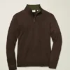 Waschbarer Baumwoll-Kaschmir-Pullover mit Viertelreißverschluss Waschbarer Baumwoll-Kaschmir-Pullover mit Viertelreißverschluss