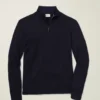 Waschbarer Baumwoll-Kaschmir-Pullover mit Viertelreißverschluss Waschbarer Baumwoll-Kaschmir-Pullover mit Viertelreißverschluss