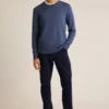 Waschbarer Merino-Pullover mit Rundhalsausschnitt Waschbarer Merino-Pullover mit Rundhalsausschnitt