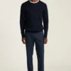 Waschbarer Merino-Pullover mit Rundhalsausschnitt Waschbarer Merino-Pullover mit Rundhalsausschnitt