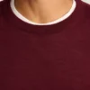 Waschbarer Merino-Pullover mit Rundhalsausschnitt Waschbarer Merino-Pullover mit Rundhalsausschnitt