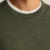 Waschbarer Merino-Pullover mit Rundhalsausschnitt Waschbarer Merino-Pullover mit Rundhalsausschnitt