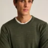 Waschbarer Merino-Pullover mit Rundhalsausschnitt Waschbarer Merino-Pullover mit Rundhalsausschnitt