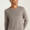 Waschbarer Merino-Pullover mit Rundhalsausschnitt Waschbarer Merino-Pullover mit Rundhalsausschnitt