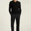 Waschbarer Merino-Pullover mit V-Ausschnitt Waschbarer Merino-Pullover mit V-Ausschnitt