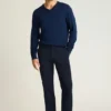 Waschbarer Merino-Pullover mit V-Ausschnitt Waschbarer Merino-Pullover mit V-Ausschnitt