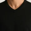 Waschbarer Merino-Pullover mit V-Ausschnitt Waschbarer Merino-Pullover mit V-Ausschnitt