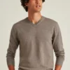 Waschbarer Merino-Pullover mit V-Ausschnitt Waschbarer Merino-Pullover mit V-Ausschnitt