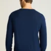 Waschbarer Merino-Pullover mit V-Ausschnitt Waschbarer Merino-Pullover mit V-Ausschnitt