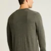 Waschbarer Merino-Pullover mit V-Ausschnitt Waschbarer Merino-Pullover mit V-Ausschnitt
