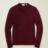 Waschbarer Merino-Pullover mit V-Ausschnitt Waschbarer Merino-Pullover mit V-Ausschnitt