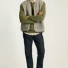 Weste aus italienischem Wollfleece Weste aus italienischem Wollfleece