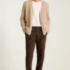 Zopfmuster-Strickjacke für Herren von Bonobos | Merino-Mischung im Heritage-Stil Zopfmuster-Strickjacke für Herren von Bonobos | Merino-Mischung im Heritage-Stil