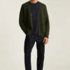 Zopfmuster-Strickjacke für Herren von Bonobos | Merino-Mischung im Heritage-Stil Zopfmuster-Strickjacke für Herren von Bonobos | Merino-Mischung im Heritage-Stil